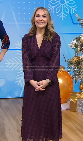 Lori’s purple mesh dress on Good Morning America