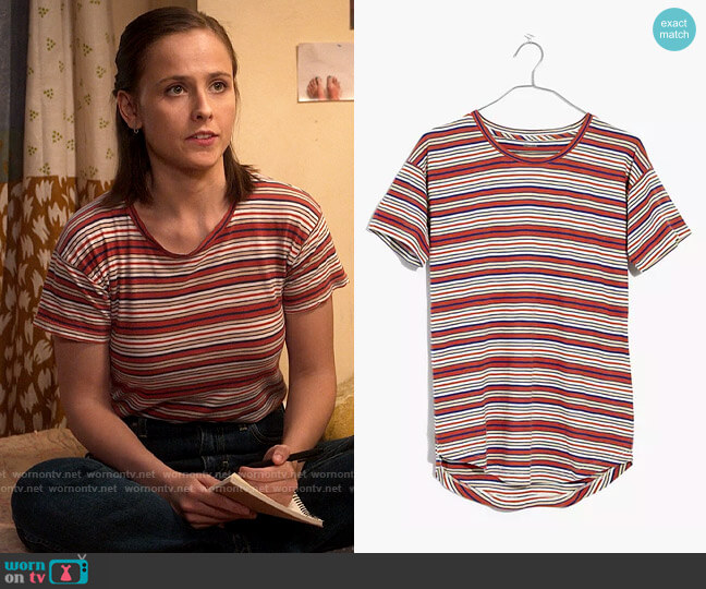Wornontv Kimberly S Striped T Shirt On The Sex Lives Of College Girls