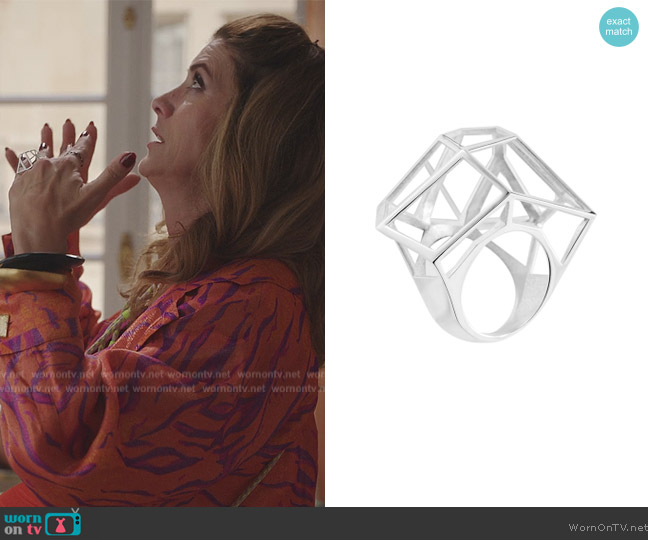 Marc Deloche Cage Ring Large Model worn by Madeline Wheeler (Kate Walsh) on Emily in Paris