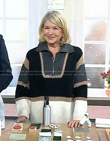 Martha Stewart’s colorblock knit sweater on Today