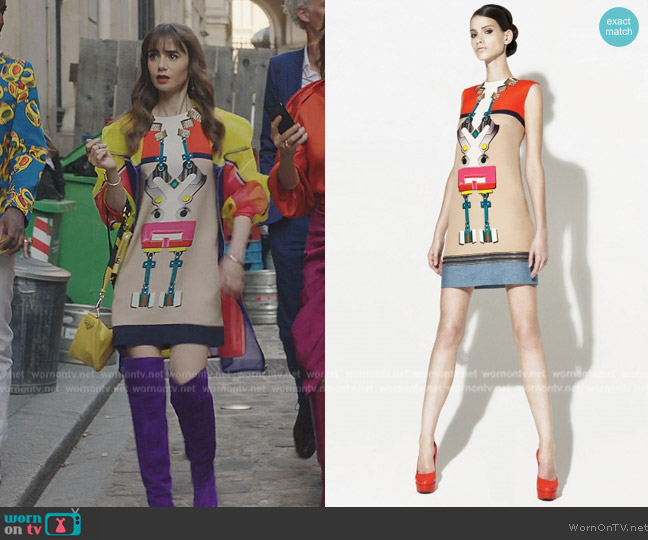 Mary Katrantzou 2009 Sprint Summer Collection worn by Emily Cooper (Lily Collins) on Emily in Paris