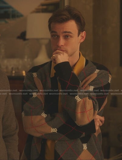 Max’s argyle cardigan on Gossip Girl