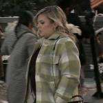Maxie’s lime plaid coat and studded bag on General Hospital