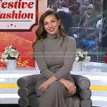 Melissa Garcia’s grey turtleneck belted dress on Today