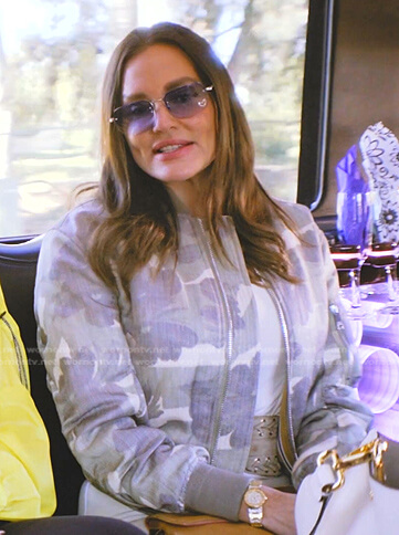 Meredith’s floral camo jacket on The Real Housewives of Salt Lake City