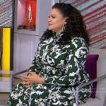Michelle Buteau’s green floral dress on Today