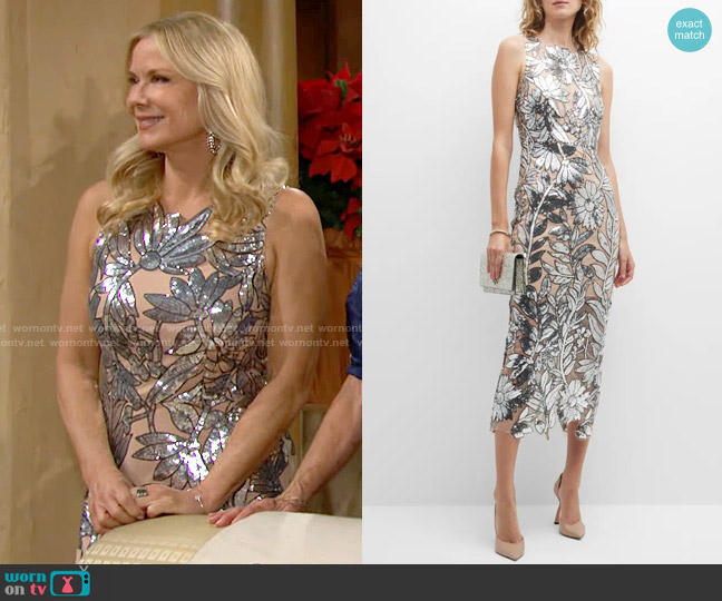 Milly Kinsley Dress worn by Brooke Logan (Katherine Kelly Lang) on The Bold and the Beautiful