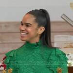 Misty Copeland’s green ruffled lace dress on Today