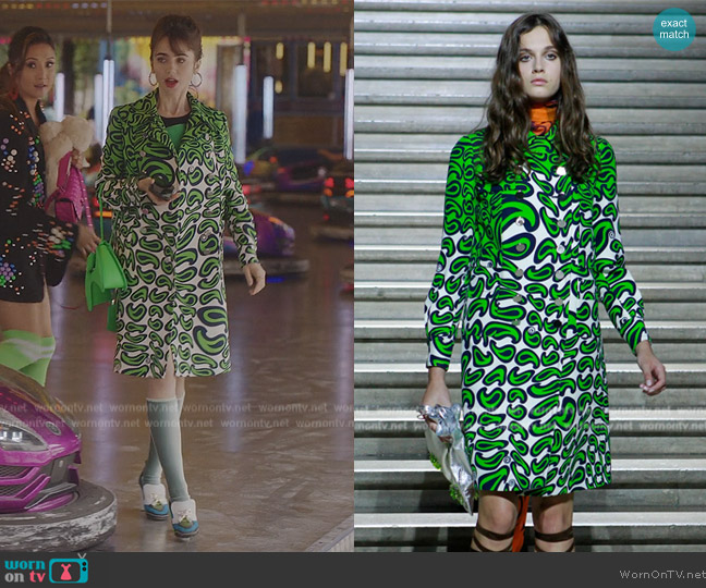  Miu Miu Resort 2015 Collection worn by Emily Cooper (Lily Collins) on Emily in Paris