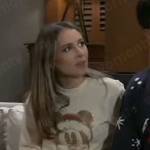Molly’s Christmas Mickey Mouse top on General Hospital