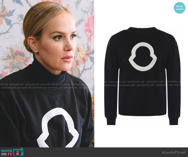 Moncler Logo Sweatshirt worn by Angie Harrington on The Real Housewives of Salt Lake City