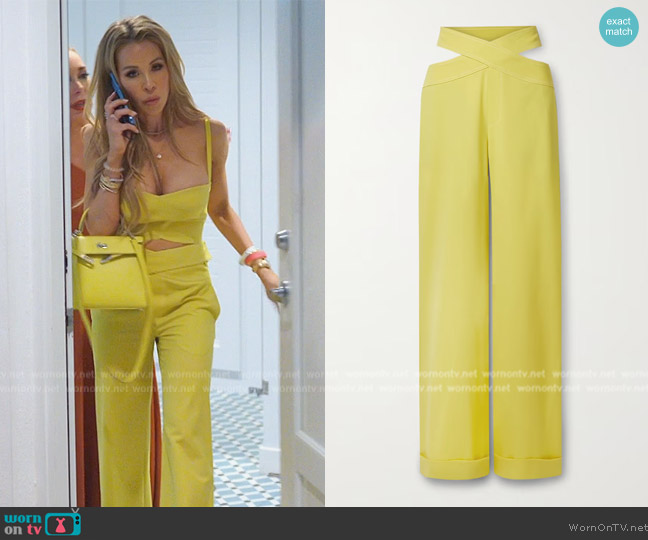 Monse Cutout wool-blend pants worn by Lisa Hochstein (Lisa Hochstein) on The Real Housewives of Miami
