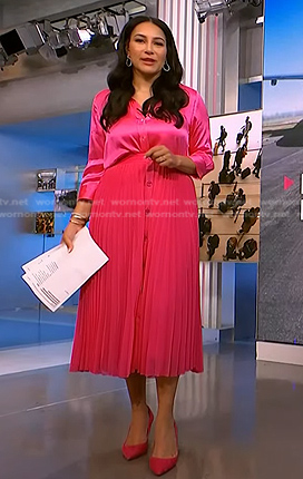 Morgan’s pink pleated skirt on NBC News Daily