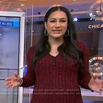 Morgan’s red ribbed space dye dress on NBC News Daily