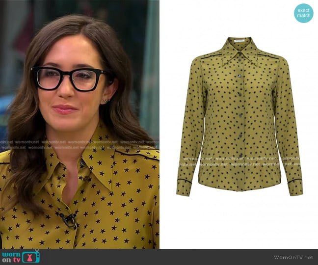 Mos Mosh Star Print Silk Shirt worn by Savannah Sellers on Today