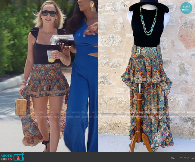 Muche et Muchette Ramzy Pleated Hi Lo Skirt worn by Nicole Martin (Nicole Martin) on The Real Housewives of Miami
