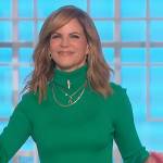 Natalie’s green turtleneck sweater on The Talk