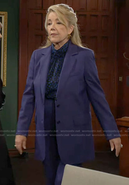 Nikki’s blue suit on The Young and the Restless