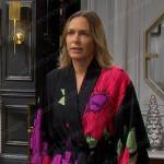 Nicole’s black floral chemise and robe on Days of our Lives