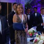 Nicole’s beige floral embroidered dress on Days of our Lives