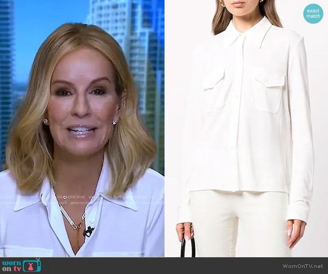 Nili Lotan Aveline Patch-Pocket Shirt worn by Dr. Jennifer Ashton on Good Morning America