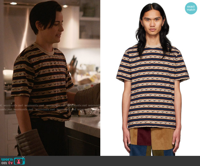 Noah Tan Cotton T-Shirt worn by Sarah Finley (Jacqueline Toboni) on The L Word Generation Q