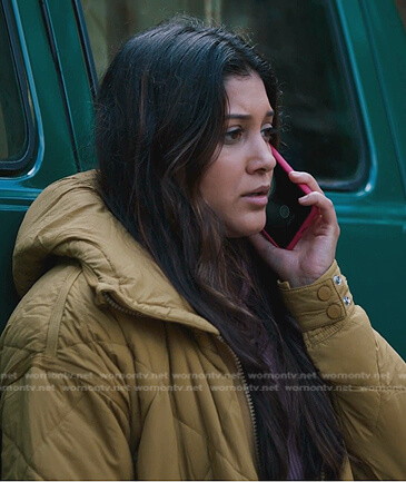 Padma's yellow puffer jacket on The Resident