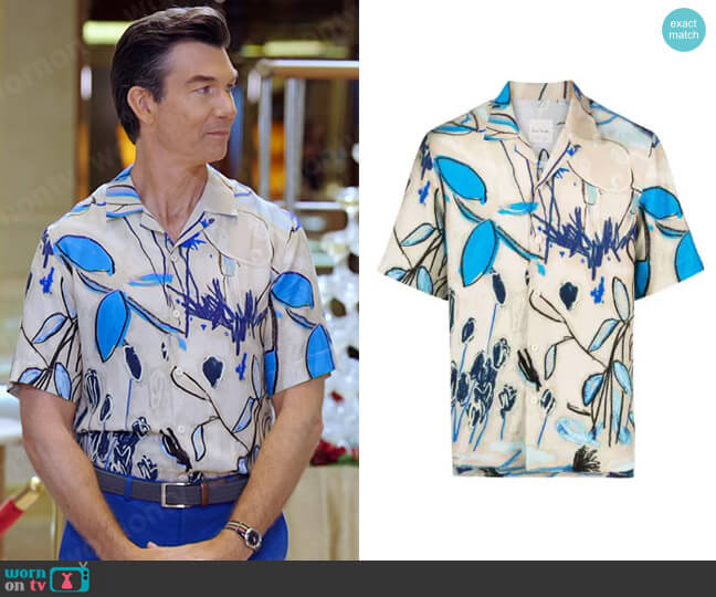 Paul Smith Abstract Print Shirt worn by Jerry O'Connell on The Real Love Boat