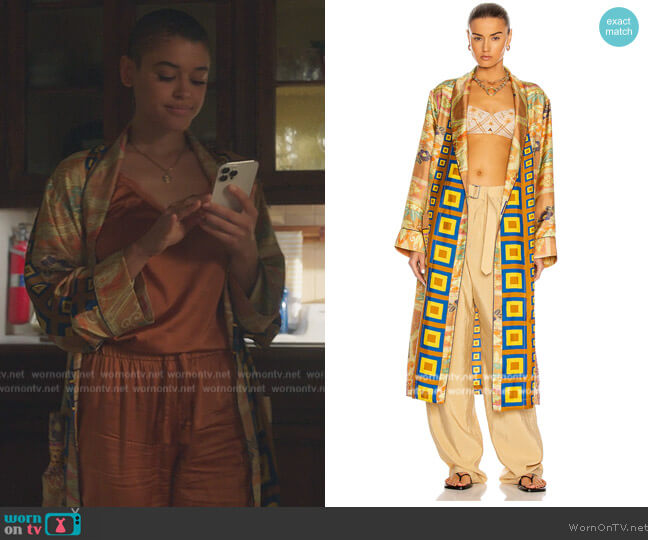 Pierre-Louis Mascia Print Robe worn by Julien Calloway (Jordan Alexander) on Gossip Girl