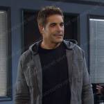 Rafe’s grey hooded zip jacket on Days of our Lives