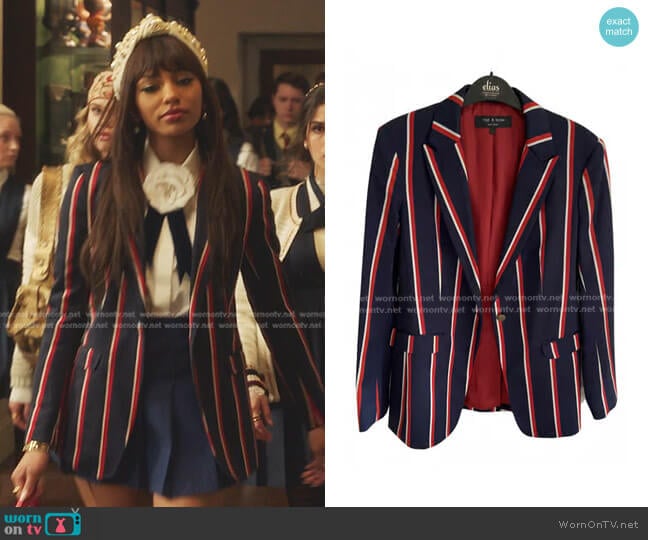 Rag & Bone Wool Blazer worn by Monet de Haan (Savannah Lee Smith) on Gossip Girl