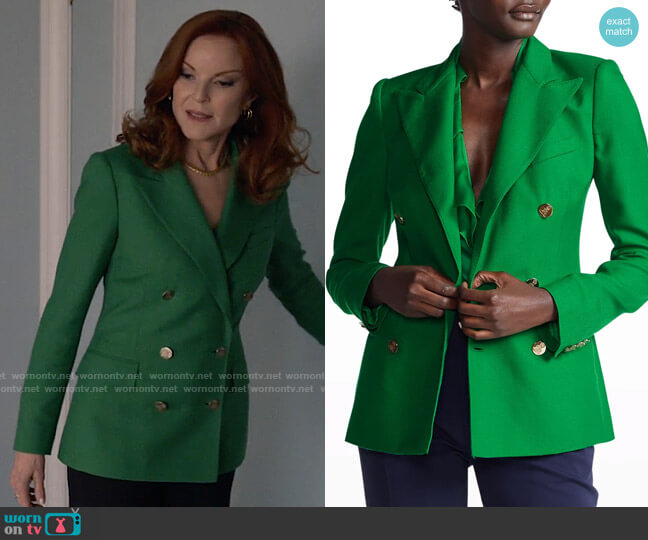 Ralph Lauren Collection Camden Double-Breasted Cashmere Jacket worn by Skyler Samms (Marcia Cross) on Monarch