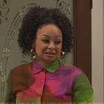 Raven’s tie dye print blouse on Ravens Home