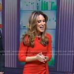 Rhiannon Ally’s red gathered dress on Good Morning America