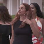 Robyn’s black side slit dress on The Real Housewives of Potomac