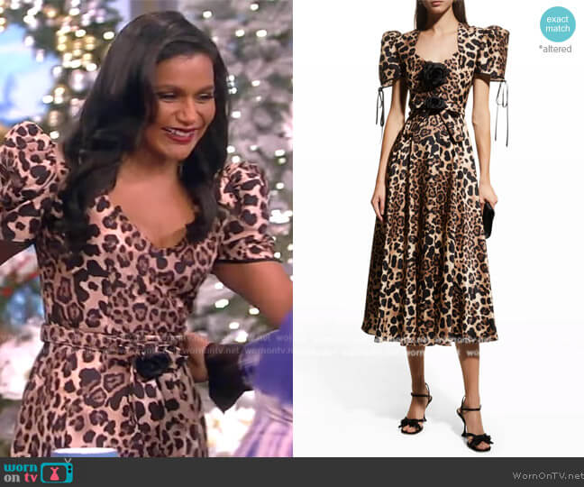 WornOnTV: Mindy’s leopard print puff sleeve dress on The View | Clothes ...