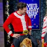 Ryan’s red Santa sweater on Live with Kelly and Ryan