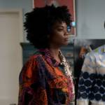 Sabrina’s mixed print shirtdress on Tyler Perrys Sistas