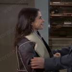 Sam’s leather and sherpa jacket on General Hospital