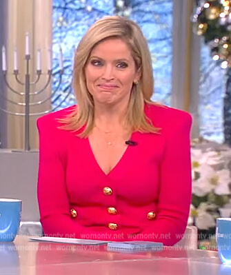 Sara’s pink cardigan on The View
