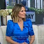 Savannah’s blue tie waist dress on Today