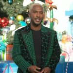 Scott’s green polka dot coat on Access Hollywood