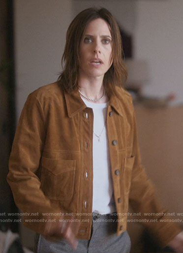 Shane's brown suede jacket on The L Word Generation Q