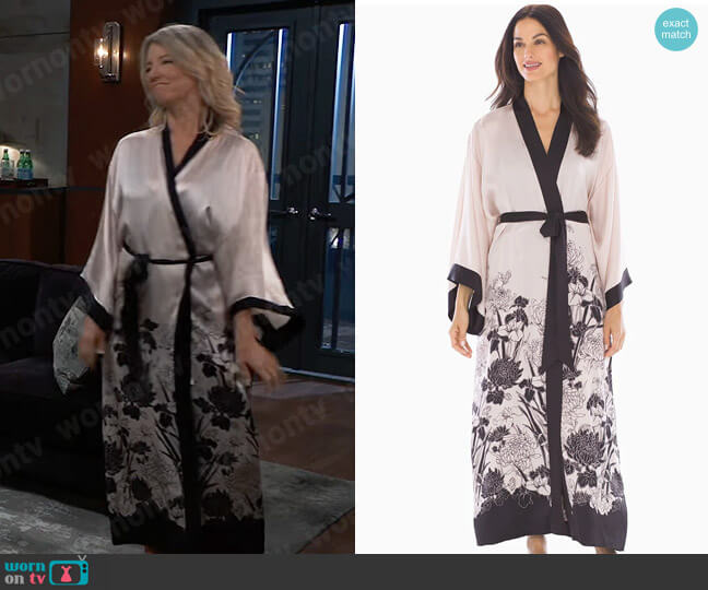 Soma Silk Kimono Robe worn by Nina Reeves (Cynthia Watros) on General Hospital