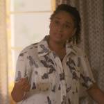 Sophie’s bird print cropped shirt on The L Word Generation Q