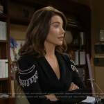 Steffy’s black embellished blazer dress on The Bold and the Beautiful
