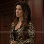 Steffy’s leopard print shirt on The Bold and the Beautiful