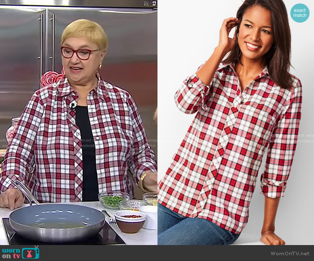 Talbots Classic Cotton Shirt worn by Lidia Bastianich on Today