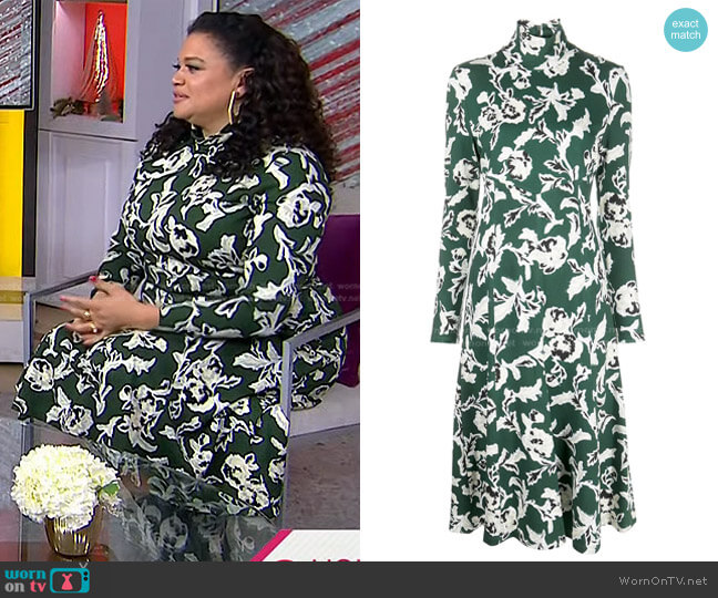 Tanya Taylor Thea Floral-Print Midi Dress worn by Michelle Buteau on Today