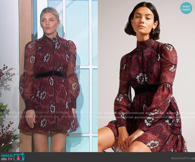 WornOnTV: Amanda’s red floral print mini dress on The Talk | Amanda ...